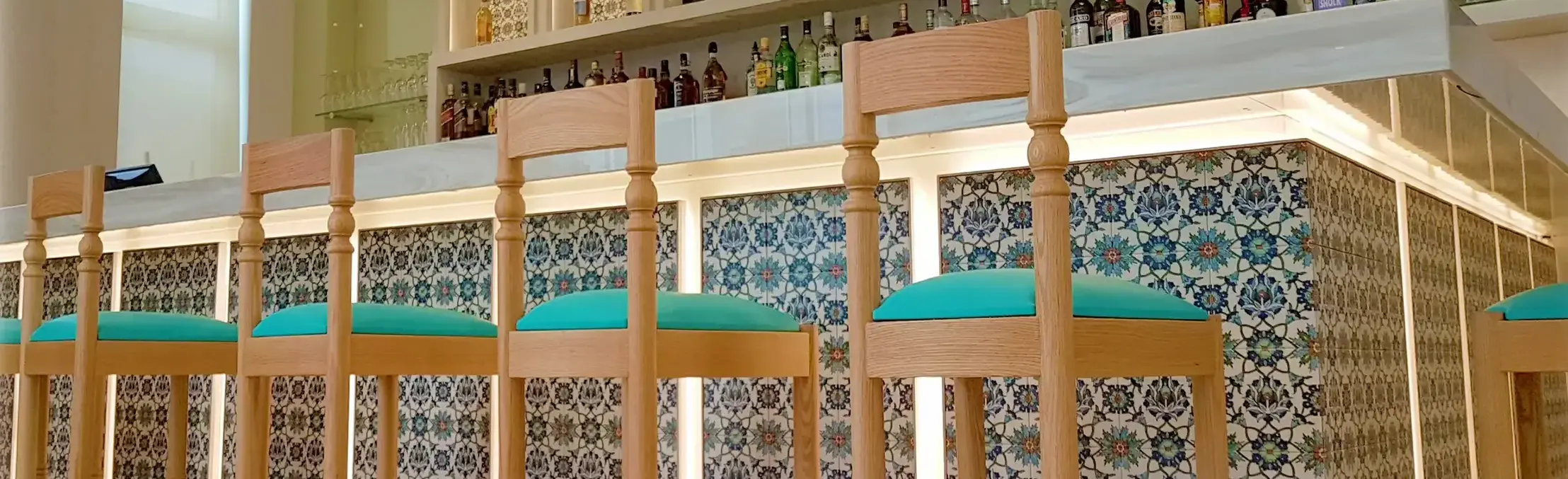 Decorative 6x6 inch tiles hand decorated by the balian Studio