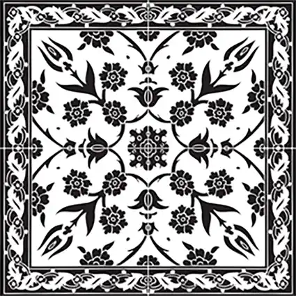 Black and whte ceramic Tiles