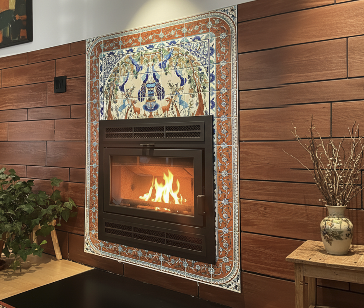 Decorative-tiles-for-fireplace
