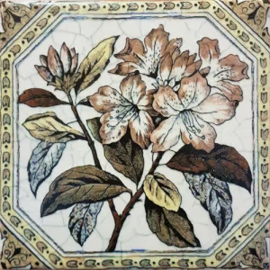 A 6x6 inch Minton heritage tile
